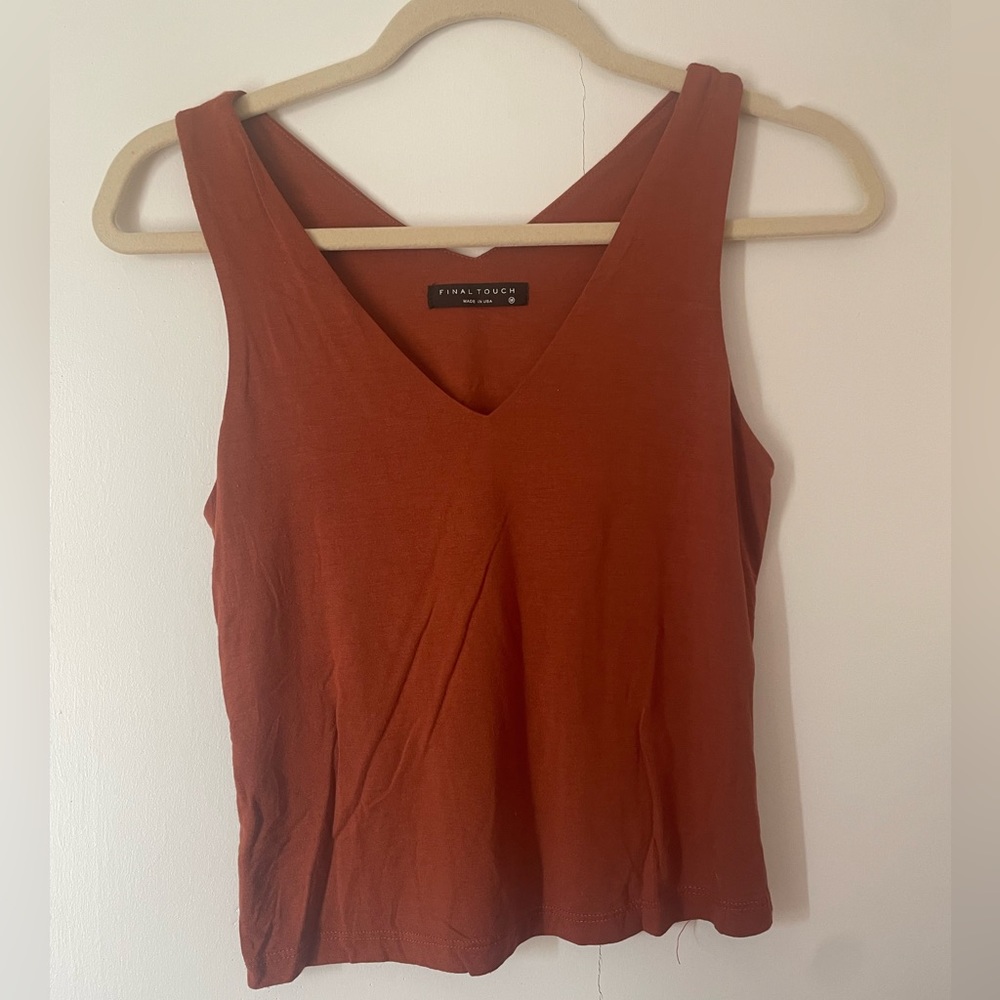 Burnt Orange Tank Top - size M